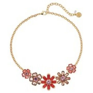 🆕Dana Buchman Peach Floral Statement Necklace